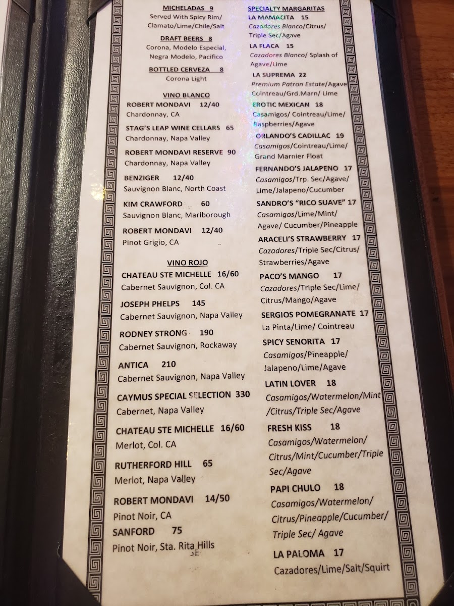 Menu - Casa Martin | Ocean Ave photo 6